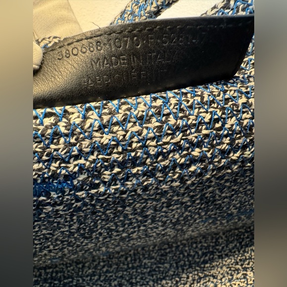 Balenciaga ZigZagger Woven Tote Handbag Black & Blue - Picture 10 of 10